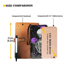 Skull Wallets Gift for Women Travel Female Purse Multifunction Zipper Long Strap