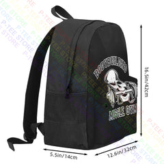 Skull Weights Gym Backpack Vintage Art Print 3D Printing