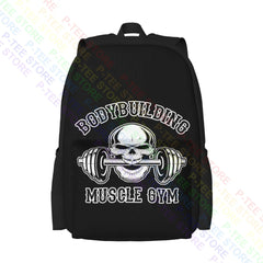 Skull Weights Gym Backpack Vintage Art Print 3D Printing