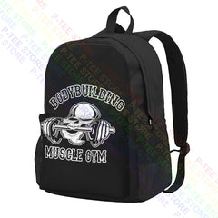 Skull Weights Gym Backpack Vintage Art Print 3D Printing
