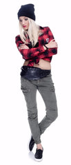 Skull Leather Belt Bag Waist Pack for Women with Molle Pouch