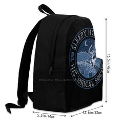 Sleepy Hollow Historical Society School Bag Big Capacity Backpack Laptop 15 Inch