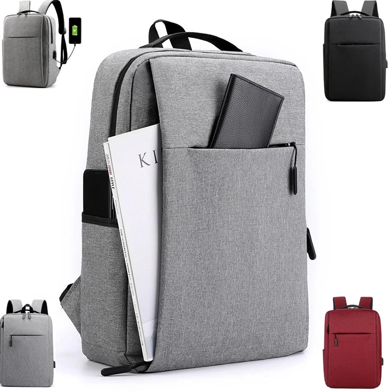 Slim USB 15.6 Inch Laptop Backpack For Men Women Casual Travel Business