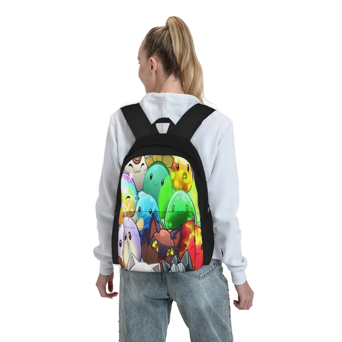 Slime Rancher Backpacks Zipper Close Bags Travel Men Women Girls