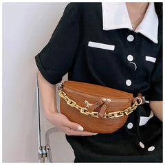 Women's Crossbody Sling Bag Metal Chain Shoulder Purse
