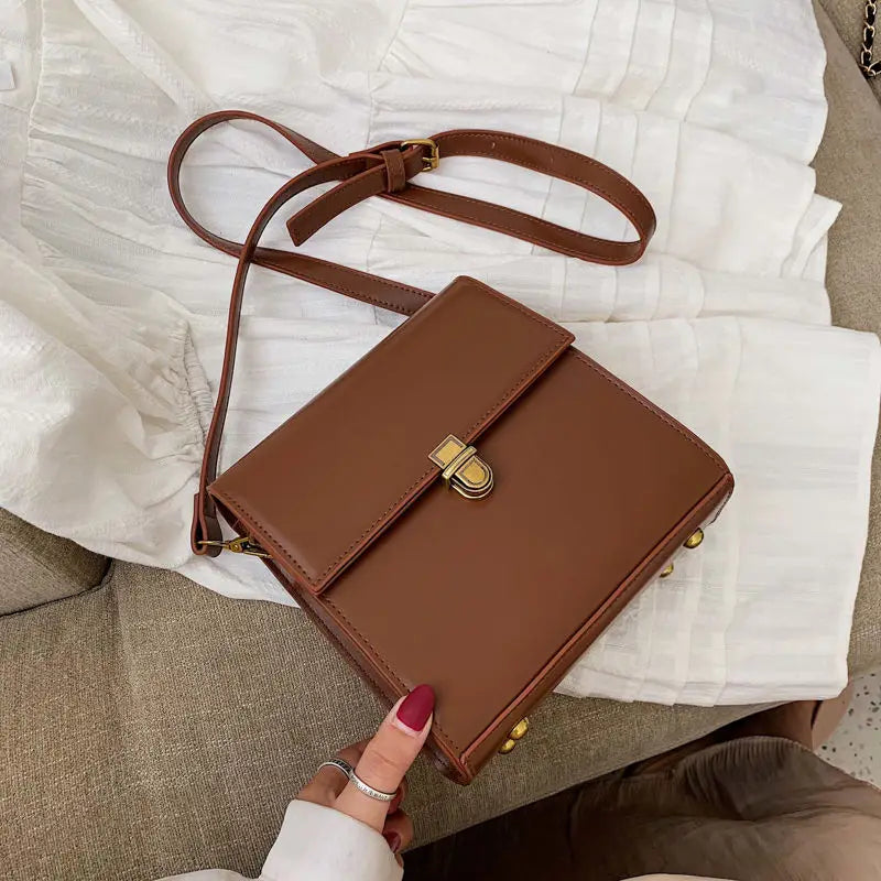 Leather Crossbody Bag for Women - Brown Handbag, Shoulder Bag, Purses