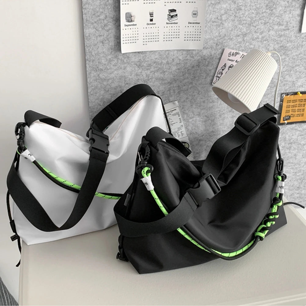 Solid Crossbody Bag Leisure Shoulder Tote for Men Women