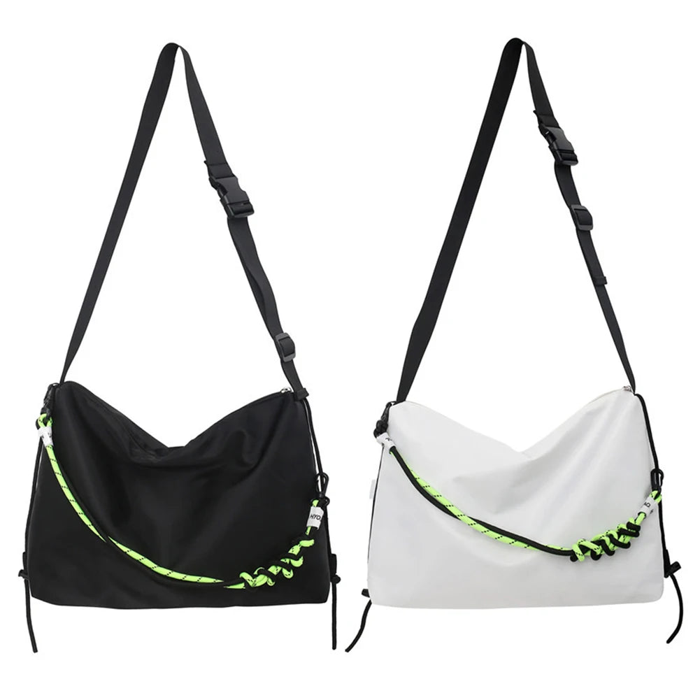Solid Crossbody Bag Leisure Shoulder Tote for Men Women