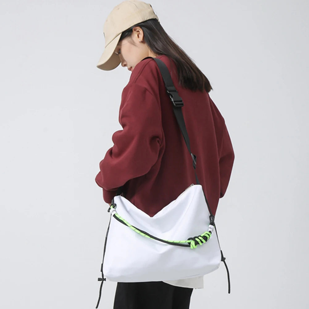 Solid Crossbody Bag Leisure Shoulder Tote for Men Women