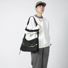 Solid Crossbody Bag Leisure Shoulder Tote for Men Women