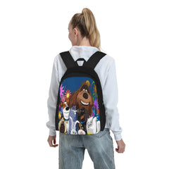 Slop Flowers Backpacks Men's Women's Kids Bags Zip Pockets