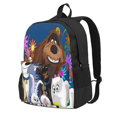 Slop Flowers Backpacks Men's Women's Kids Bags Zip Pockets