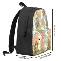 Sloth Butterfly Backpack Men Women Zipper Bag Youth Bag