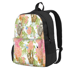 Sloth Butterfly Backpack Men Women Zipper Bag Youth Bag