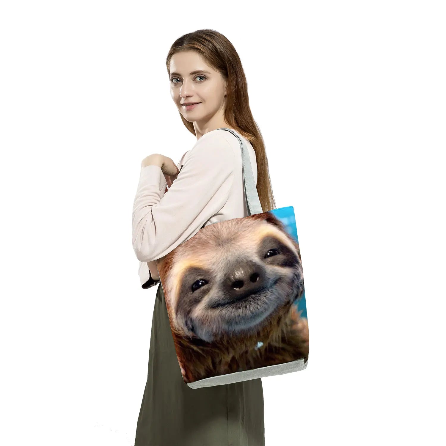 Sloth Animal Print Shoulder Bag Casual Women's Large Capacity Tote