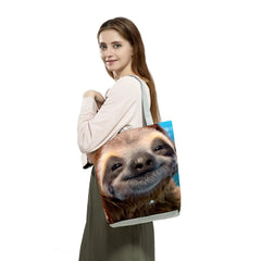 Sloth Animal Print Shoulder Bag Casual Women's Large Capacity Tote