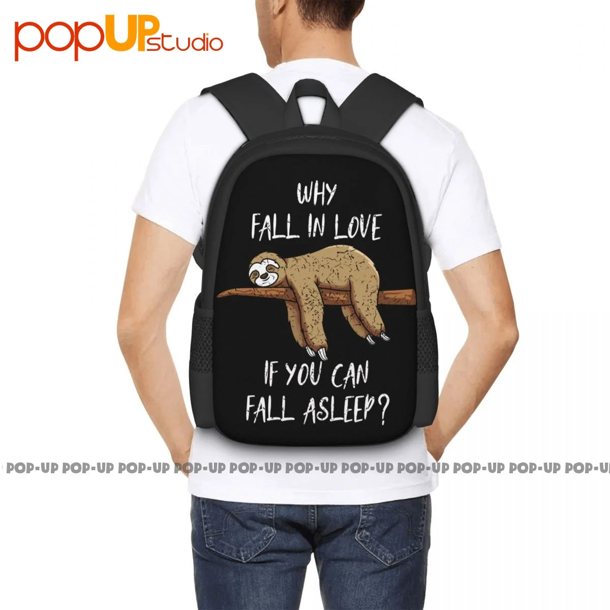 Sloth Love Asleep Chill Fun Sleeping Backpack