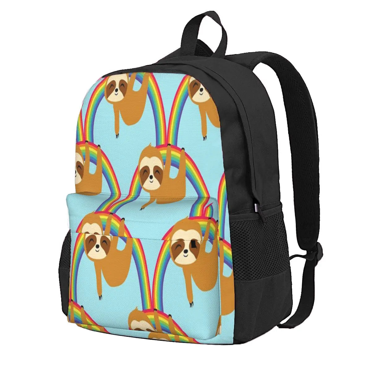 Sloth On Rainbow Sloth Backpacks Men's Backpacks Bags For Women Schoolbag