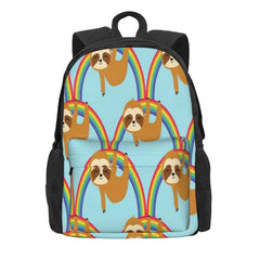 Sloth On Rainbow Sloth Backpacks Men's Backpacks Bags For Women Schoolbag