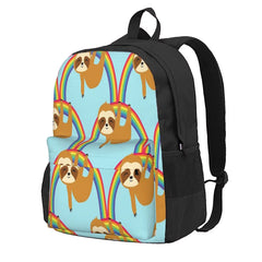Sloth On Rainbow Sloth Backpacks Men's Backpacks Bags For Women Schoolbag