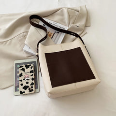 2PCS/SET Women's Shoulder Bags Soft Leather Messenger Crossbody Bag