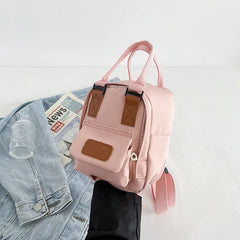 Canvas Mini Backpack for Teenage Girl Women Shoulder Bag