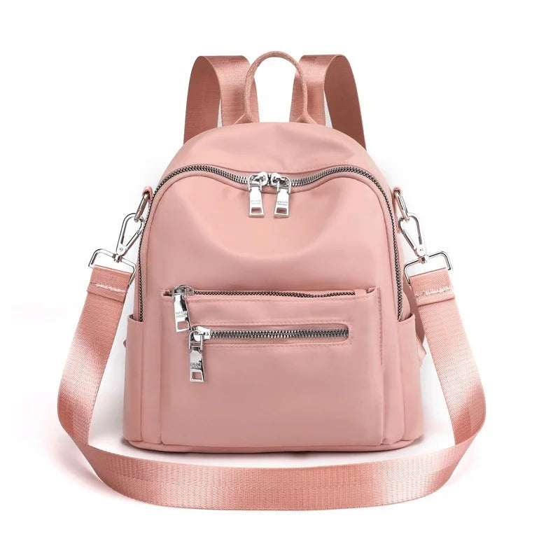 Small Backpack Women 2022 Waterproof Nylon Shoulder Bag Vintage Casual Travel