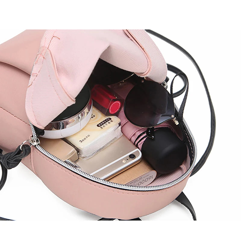 Small Leather Shoulder Bag Mini Backpacks For Teenage Girls