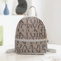 Small Backpack Women Shoulder Bags Diamond Grids PU Leather Bag