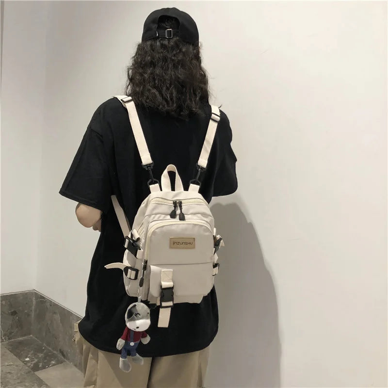 Small Women's Multifunction Backpack Crossbody Shoulder Bag for Teen Girls