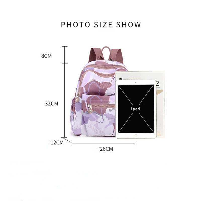 Plaid Printing Travel Women Backpack Casual Double Shoulder Bags