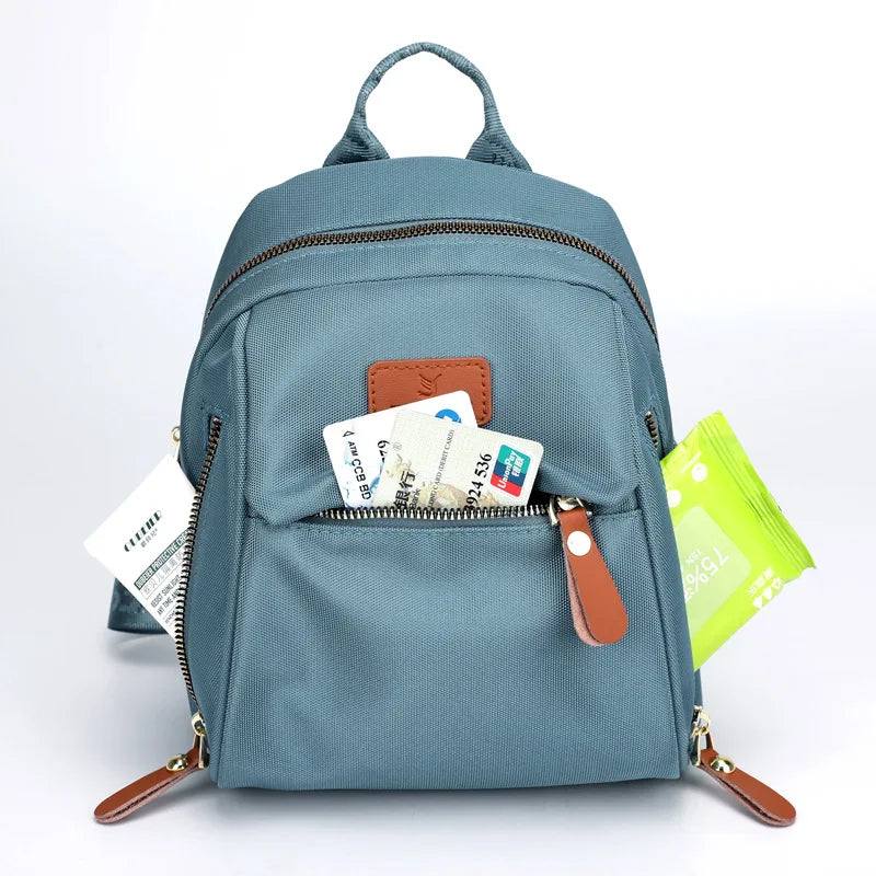 Waterproof Nylon Mini Backpack Women Top Handle Shoulder Bag
