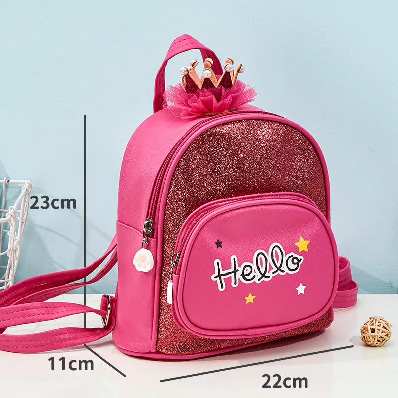 Girls Mini Backpack Pink Sequin Toddler Schoolbag