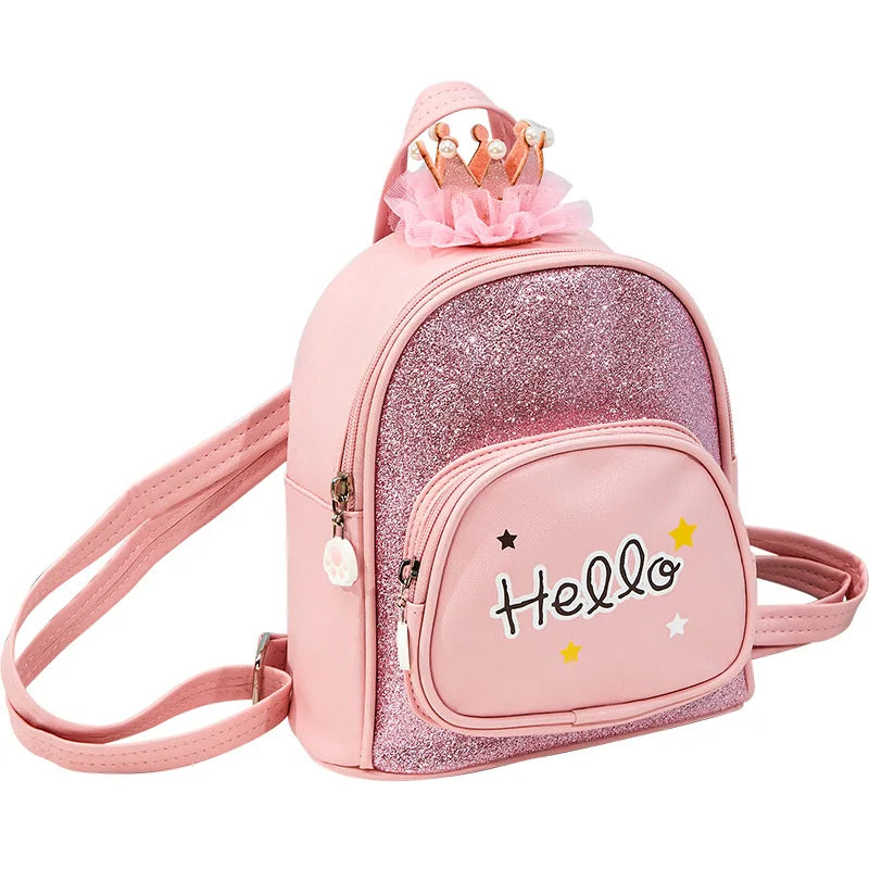 Girls Mini Backpack Pink Sequin Toddler Schoolbag