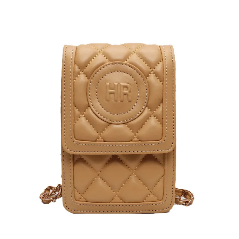 Small Shoulder Bag Rhombus Mini Crossbody Chain Phone Bag Woman Portable Square