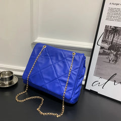Small Quilted Chain Handbag Shoulder Bags Lightweight PU Leather Women's Purses