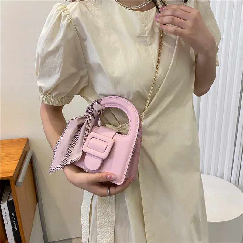 Spring Chain Messenger Bag Texture Portable Small Square Bag