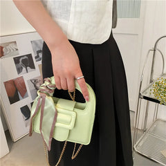 Spring Chain Messenger Bag Texture Portable Small Square Bag