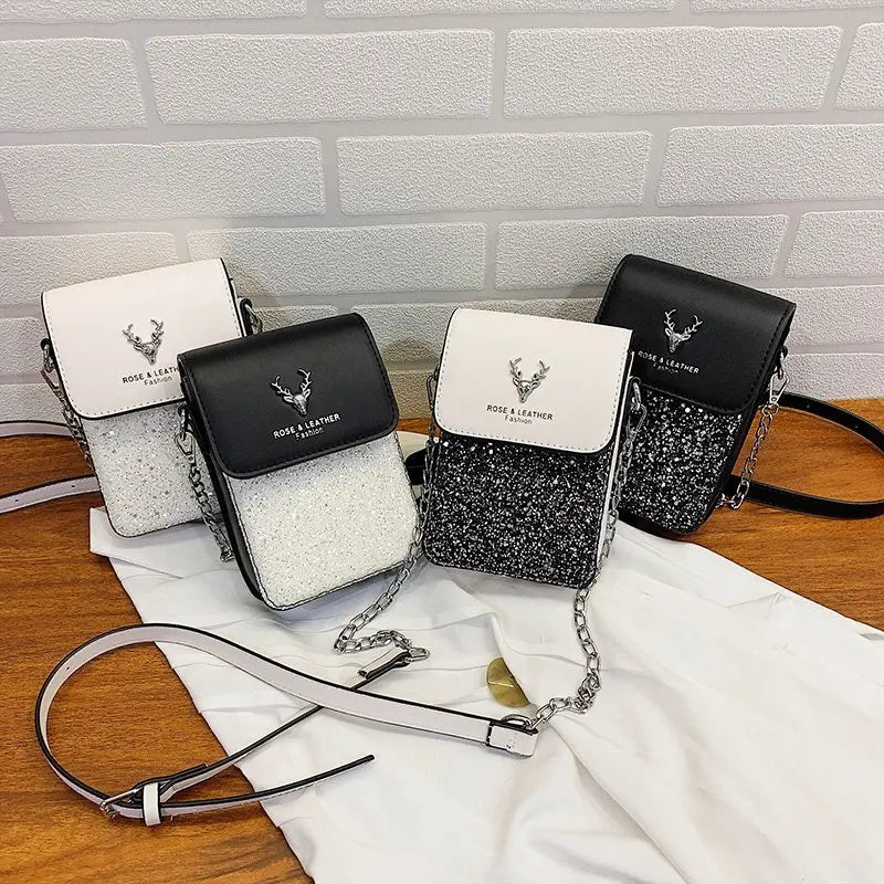 Women's Sequined Crossbody Bag Small Handbag Purse