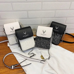 Women's Sequined Crossbody Bag Small Handbag Purse