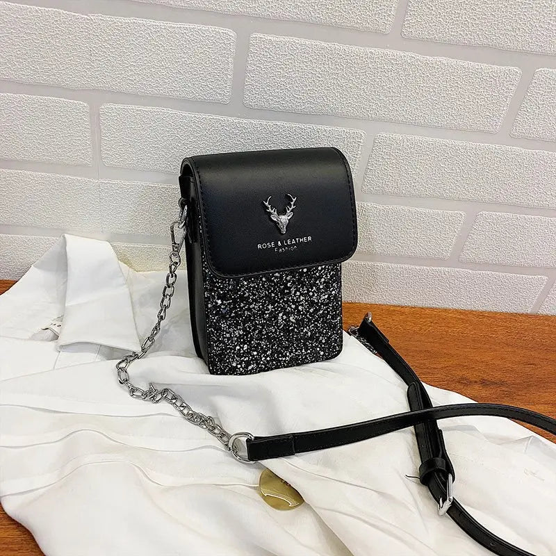 Women's Sequined Crossbody Bag Small Handbag Purse