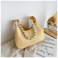 Summer Shoulder Bag Pearls Mini Tote Bags for Women Casual Handbags