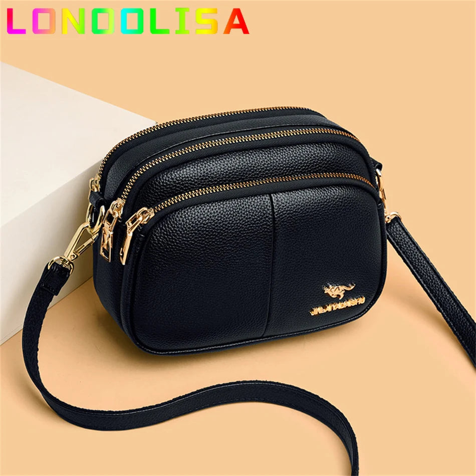 Vintage Mini Handbags Leather Shoulder Bag Sweet Messenger Bags for High Women