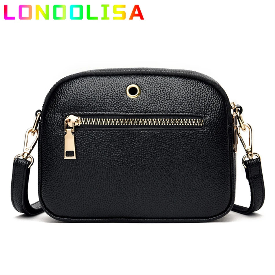 Vintage Mini Handbags Leather Shoulder Bag Sweet Messenger Bags for High Women