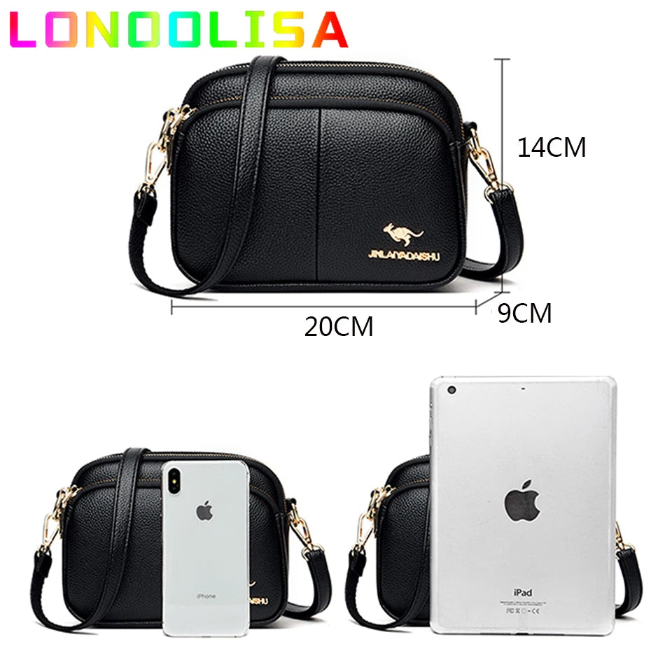 Vintage Mini Handbags Leather Shoulder Bag Sweet Messenger Bags for High Women