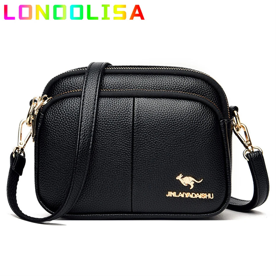 Vintage Mini Handbags Leather Shoulder Bag Sweet Messenger Bags for High Women