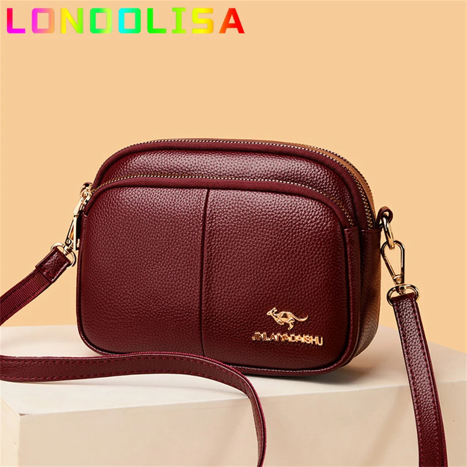 Vintage Mini Handbags Leather Shoulder Bag Sweet Messenger Bags for High Women