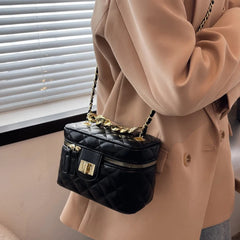 Small PU Leather Crossbody Bag with Handle Totes Women's Handbag