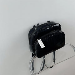 Solid Bright Bread Backpack Women Casual Travel Bag for Ladies