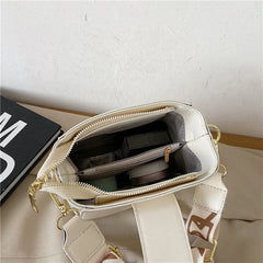 Women's Cartoon Print Shoulder Bag Genuine Leather Crossbody Bag